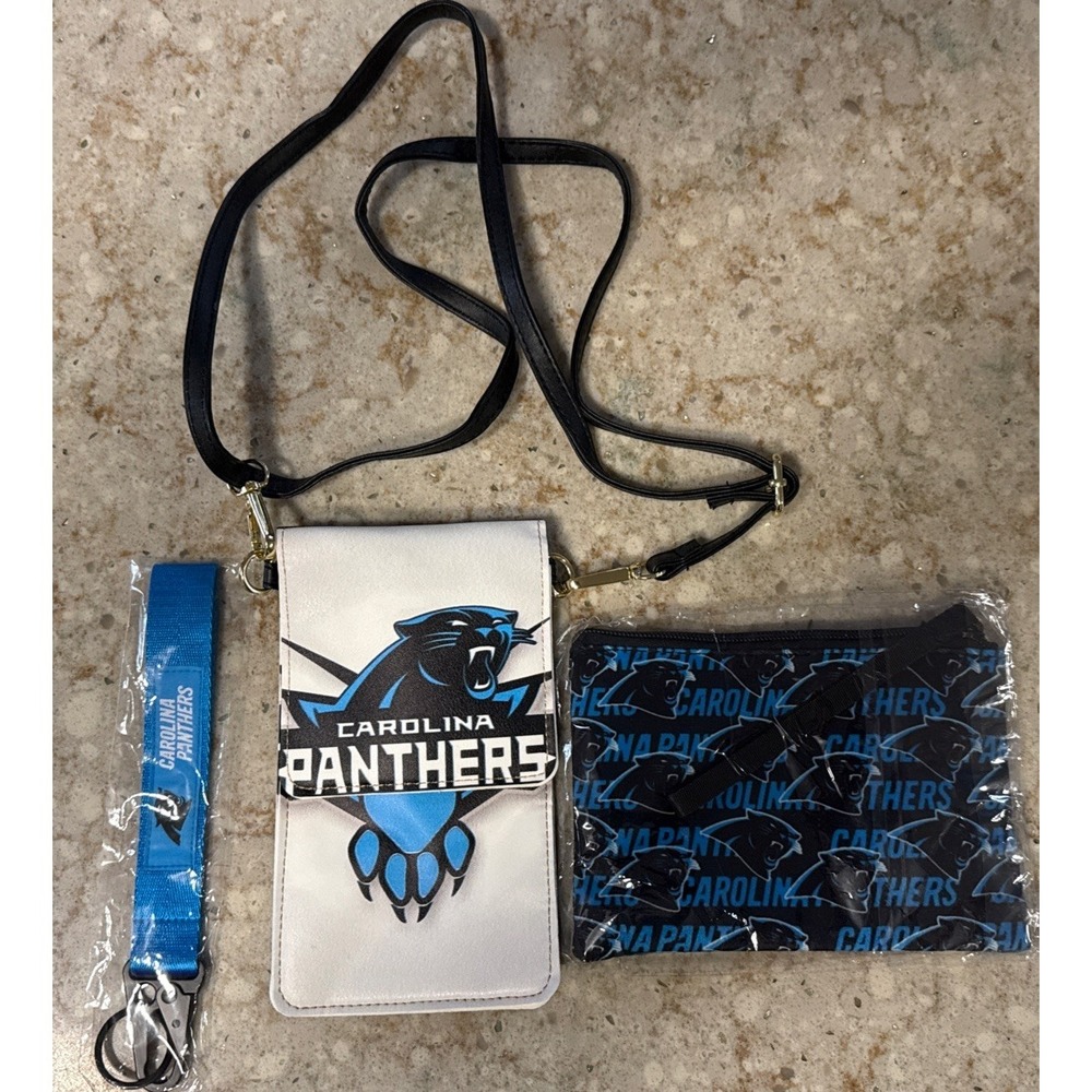 Carolina Panthers ID Wallet Cell Phone Case And Key Lanyard